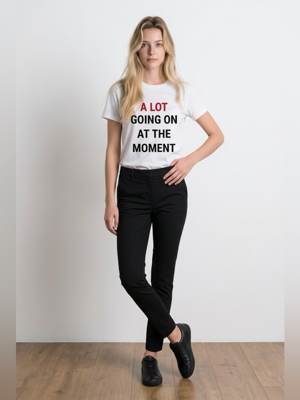 Old Navy White Tee with Red and Black Print | Taylor Swift  | 100% Cotton